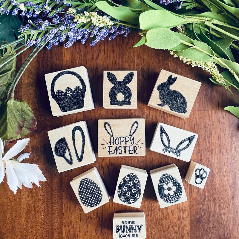 Art Impressions - Watercolor Cling Rubber Stamp Set - BUNNIES