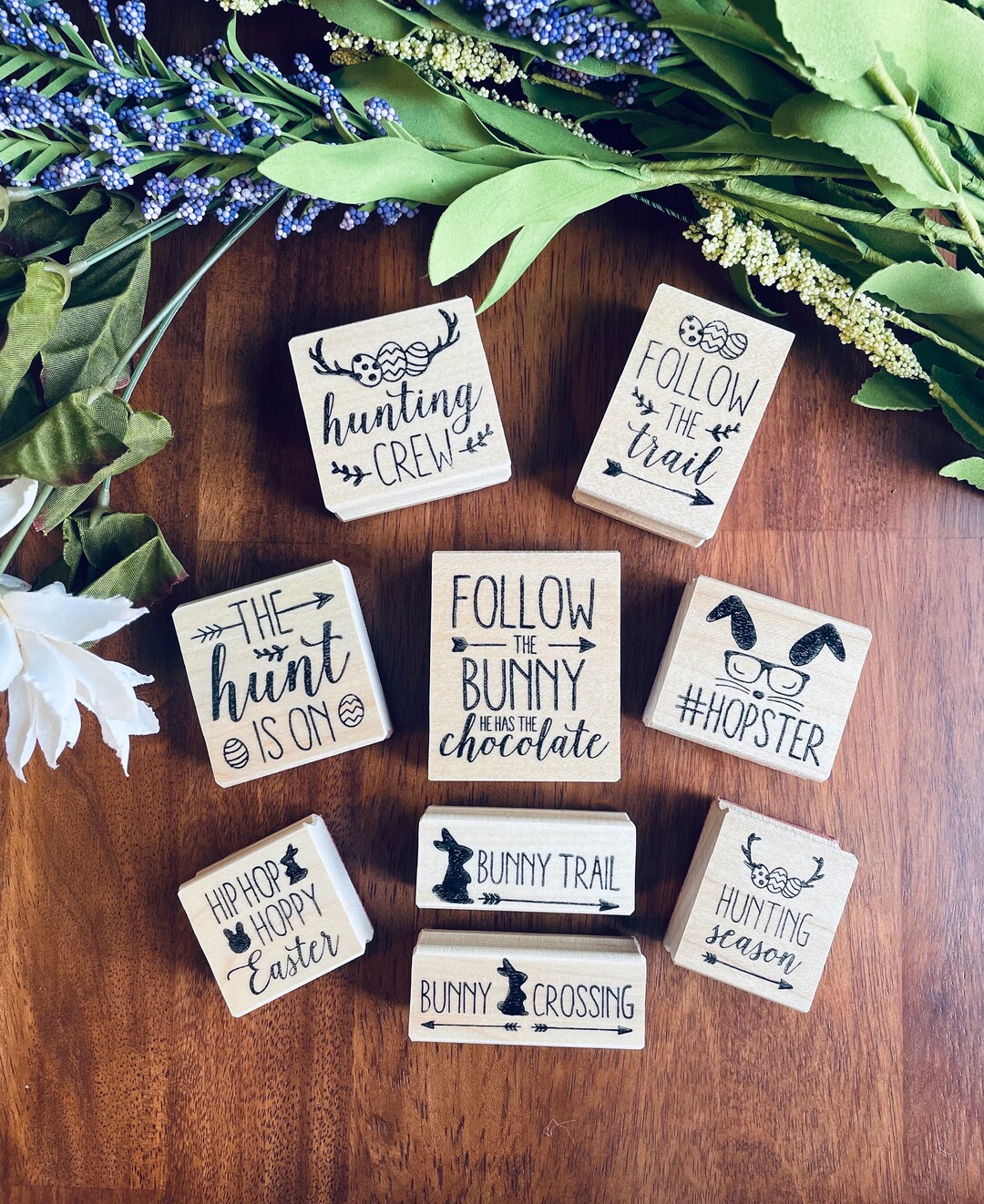 Cheap Rabbit Stamps DIY Stamp Set Watersay 6 Pcs Easter Rubber Stamp Set - Vintage Wooden ...