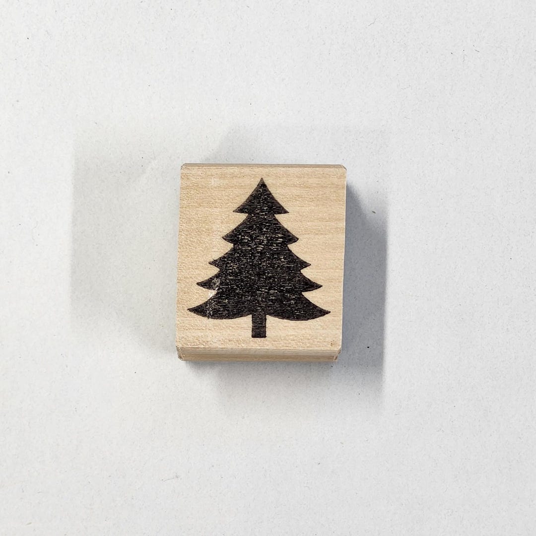 Pine Tree Rubber Stamp Etsy