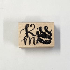 Kiss Me, Valentine&#39;s Day Rubber Stamp