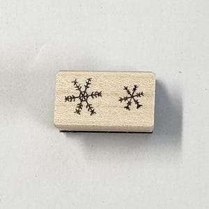 雪の結晶のゴム印