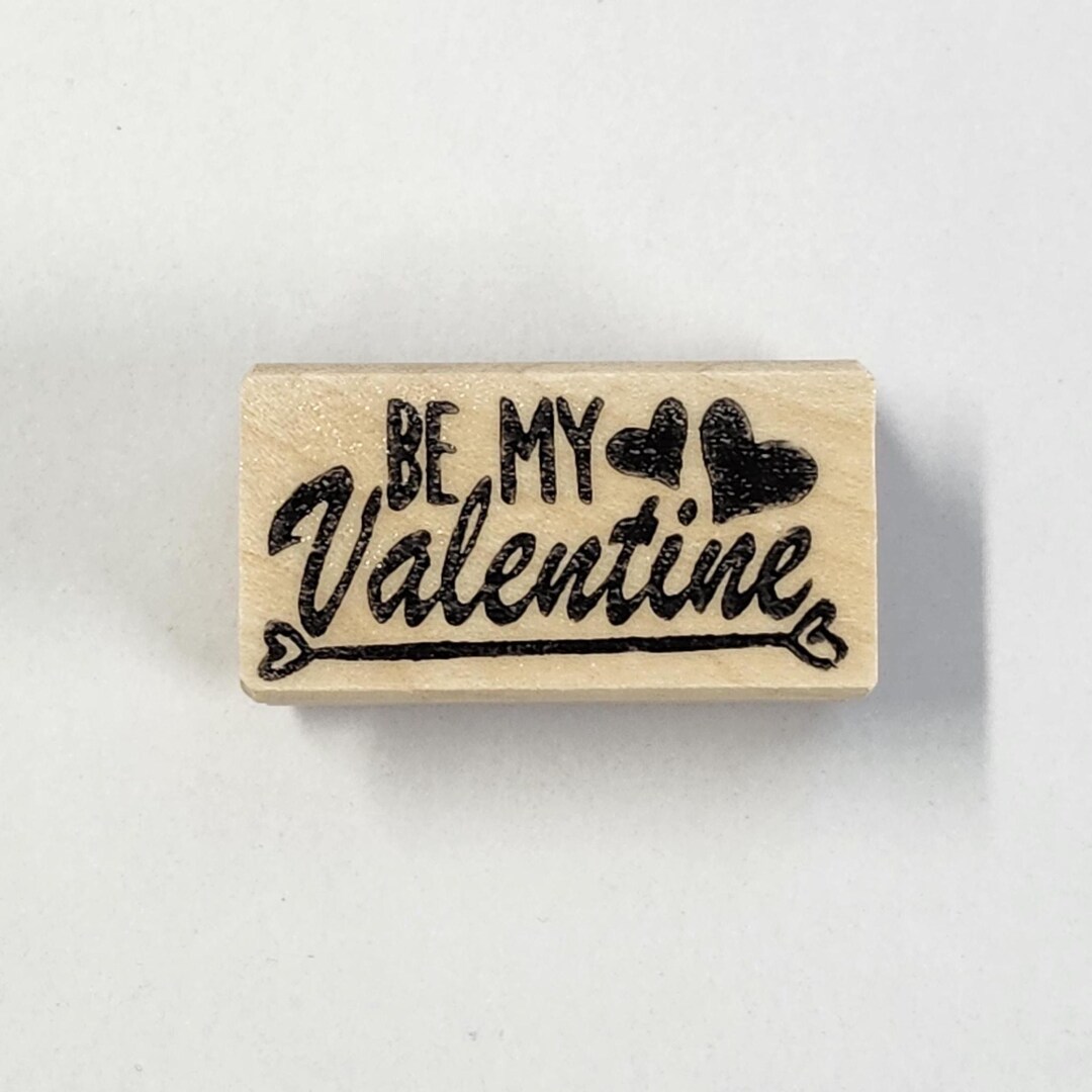Be My Valentine Rubber Stamp - Etsy