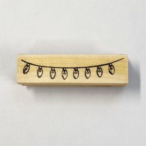 Christmas Lights Rubber Stamp