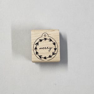 Small Gift Tag Rubber Stamp