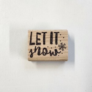 Let it Snow Rubber Stamp