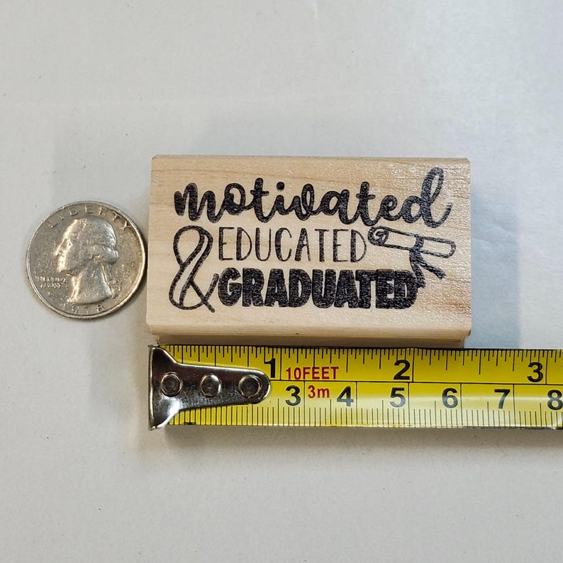 Graduation Rubber Stamp Set - Etsy