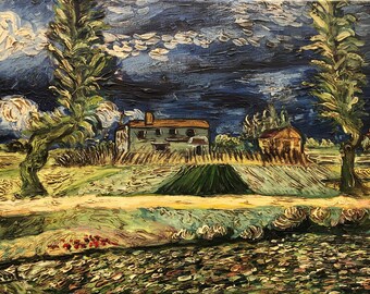 Vincent van Gogh – Öl auf Leinwand, signiert, Kunstwerk