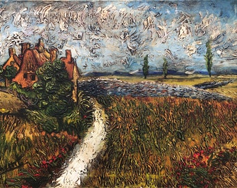 Vincent van Gogh – Öl auf Leinwand, signiert, Kunstwerk