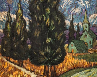 Vincent van Gogh - Óleo sobre lienzo, firmado, obra de arte