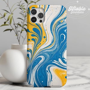 Cute  Phone Case, Swirl Abstract iPhone MagSafe Samsung Tough Slim Case, Aesthetic Designer Protective Cover, Boho Chic Gift for