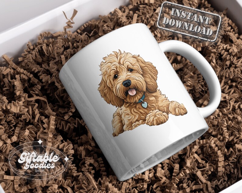 Goldendoodle Blumentopf - Süßer Hunde-Übertopf Für Garten, Terrasse Oder Indoor, Ca. 33 Cm Hoch
