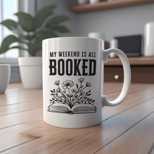 Personalized Book Lover Mug, Floral Mug, Book Readers, Gift For Book Lover, Bookworm, Librarian Mug, Reading Nook Mug, Librarian Gift