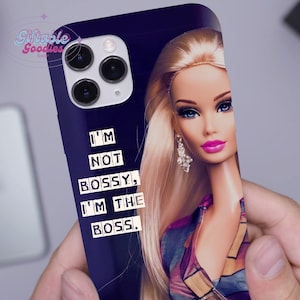 Not Bossy Boss Woman Doll Phone Case, Cute iPhone Case for Girlies, Inspirational Gift for Girlfriend Funny Quote Humor Gift for Her