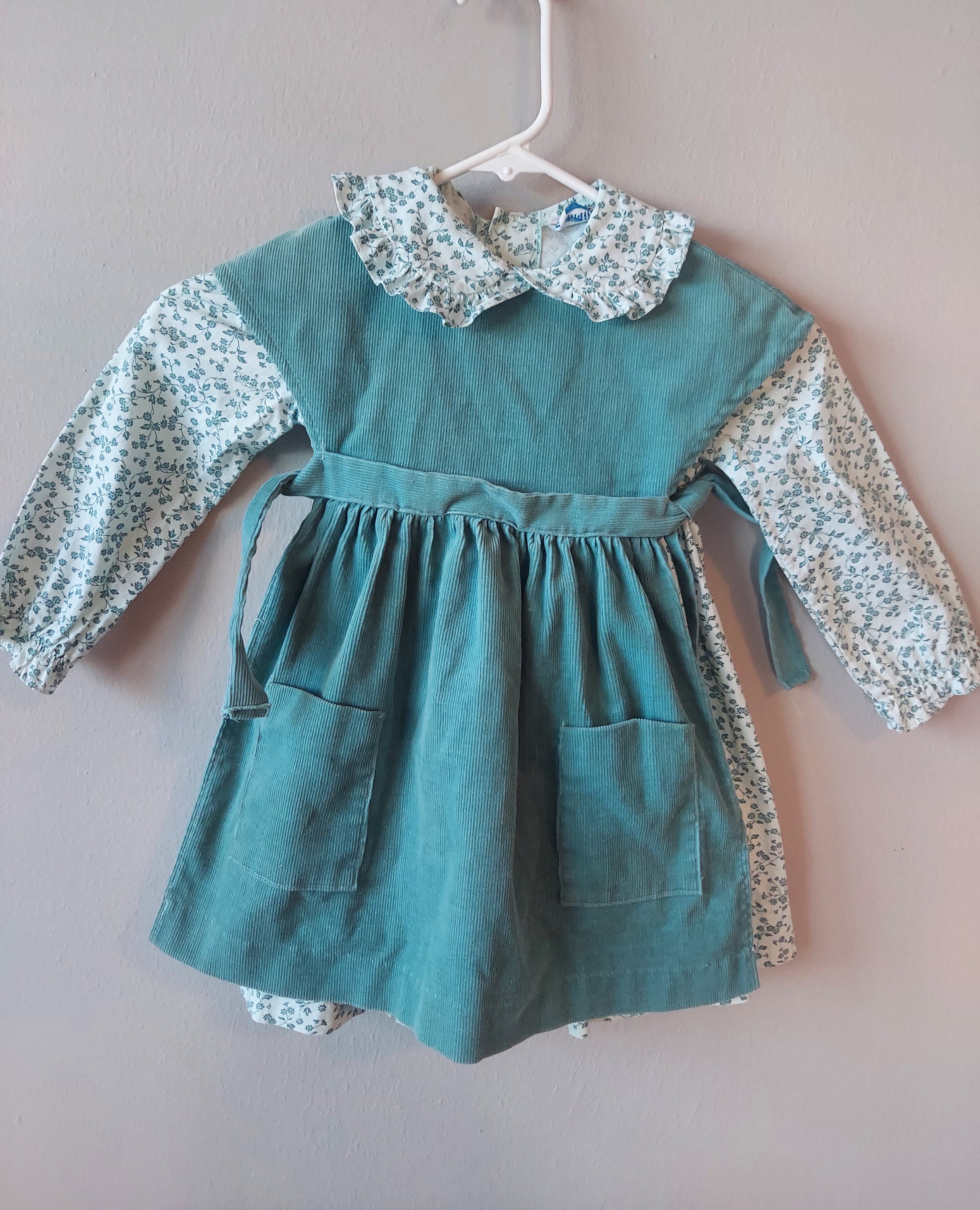 slim fit dress slacks Toddler Little Girls Ditsy Flowers Corduroy Dress – Little Good Humans