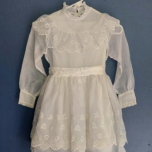 Vintage 1980s First Communion Dress with Veil