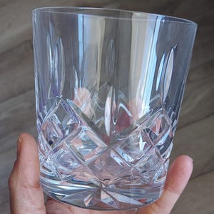 Set of 8 Galway Crystal Longford Pattern Double Old Fashioned Glasses