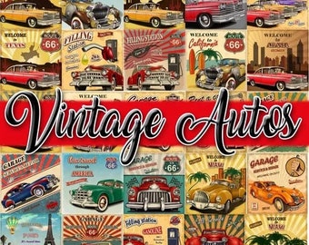 Combo Emprendedores Subliminal - Colección De Vectores Vintage Autos, Chapas Vintage Retro Imágenes Vectorizada Imprimibles .JPEG .IA .EPS