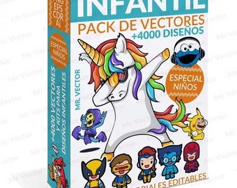 Mega Pack +4000 Vectores Y Kits Para Diseños Infantiles Kids