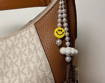 Charm para bolso Smile and Cloud Pearl - anillo de oro O