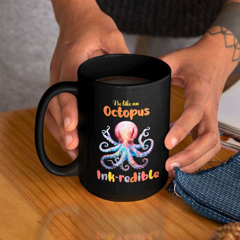 Octopus Mug, Octopus Coffee Mug, Mug for Kids Boys Girls, Motivational Funny Mug, Octopus Gifts For Women, Octopus Coffee Cup, Octopus Gifts image 3