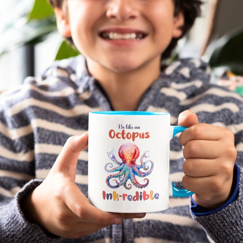 Octopus Mug, Octopus Coffee Mug, Mug for Kids Boys Girls, Motivational Funny Mug, Octopus Gifts For Women, Octopus Coffee Cup, Octopus Gifts image 5