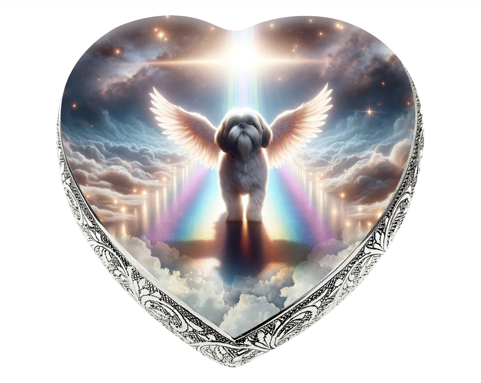 Shih Tzu - Rainbow Bridge Cremation Urns for Dog Ashes Urns for Pets & Dog Urn or Dog Urns for Ashes Custom Dog Urn