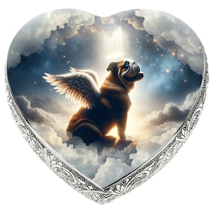 Bulldog - Celestial Cloud Cremation Urns for Dog Ashes Urns for Pets & Dog Urn or Dog Urns for Ashes Custom Dog Urn