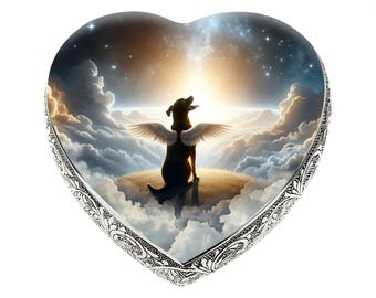 Custom Dog Ashes Urn: Heart-Shaped Pet Memorial