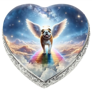 Bulldog - Rainbow Bridge Cremation Urns for Dog Ashes Urns for Pets & Dog Urn or Dog Urns for Ashes Custom Dog Urn