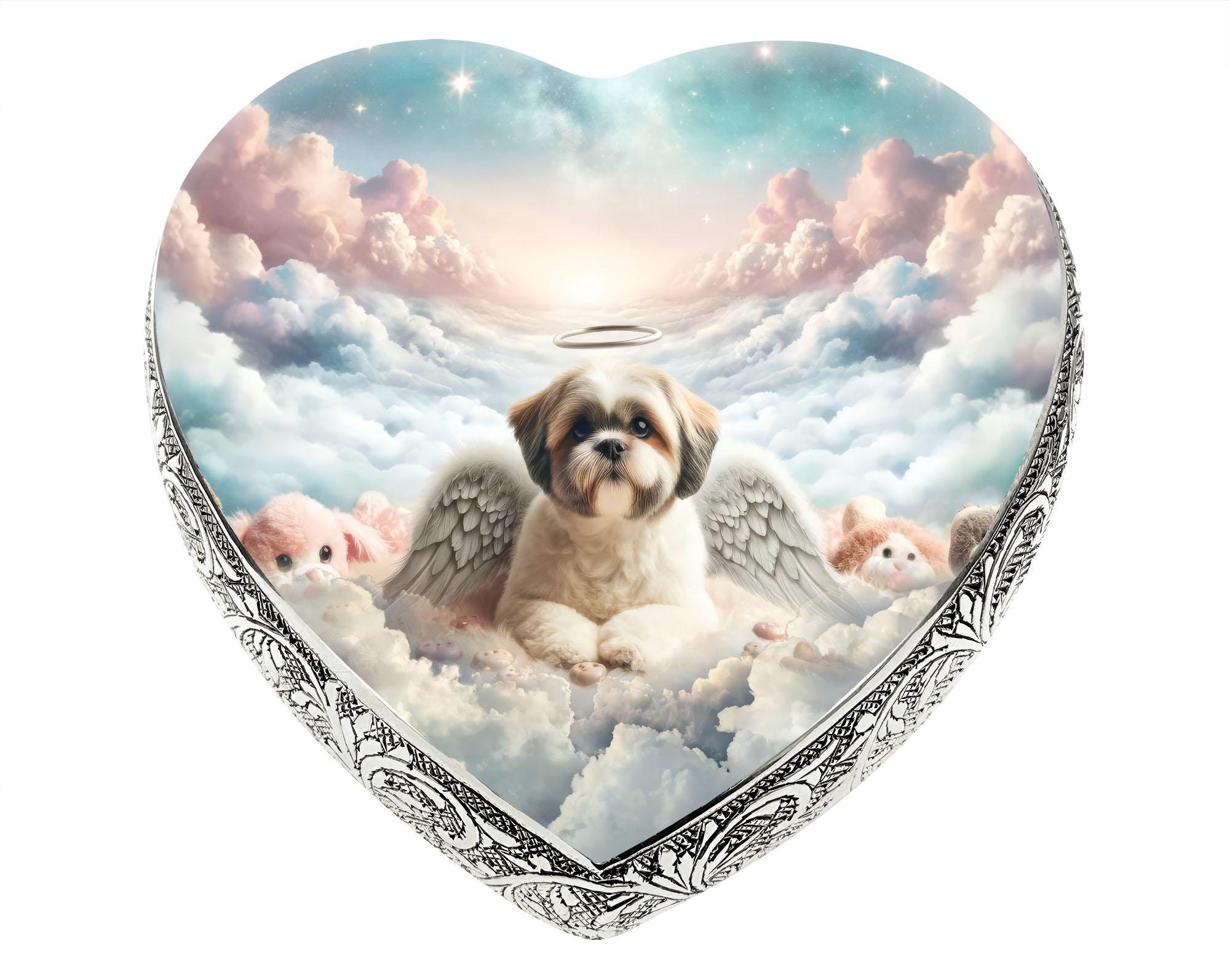 Shih Tzu - Galaxy Glitter Cremation Urns for Dog Ashes Urns for Pets & Dog Urn or Dog Urns for Ashes Custom Dog Urn