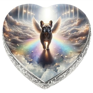 French Bulldog - Rainbow Arc Cremation Urns for Dog Ashes Urns for Pets & Dog Urn or Dog Urns for Ashes Custom Dog Urn