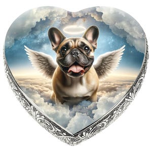 Französische Bulldogge - Cherubic Charme Urne für Hund Asche Urne für Haustiere & Hund Urne oder Hund Urne für Asche benutzerdefinierte Hundeurne