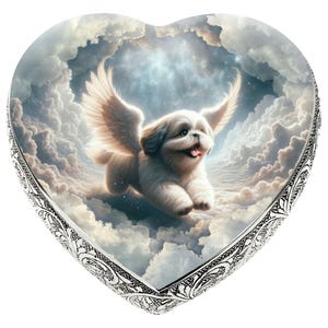 Shih Tzu Cremation Urn: Cosmic Dawn Heart Urn for Dog Ashes