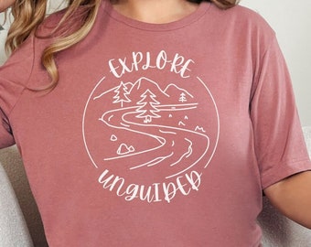 Adventure Shirt, Camping Shirt, Explore Shirt, Adventure TShirt, River Tee, Outdoor Adventure Tee, Gift for Her, Nature Shirt, Outdoor Lover