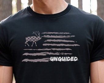 Hunting Shirt, Elk Hunting Shirt, American Flag TShirt, Hunters Shirt, Flag Shirt, USA Flag Shirt, Patriotism, DIY Tee, Outdoor lover gift