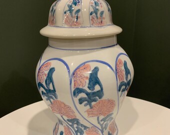 花と蝶の手描き陶磁器花瓶 高橋露作 生姜壺 花瓶 蝶 手彩入り 磁器 - Etsy 日本