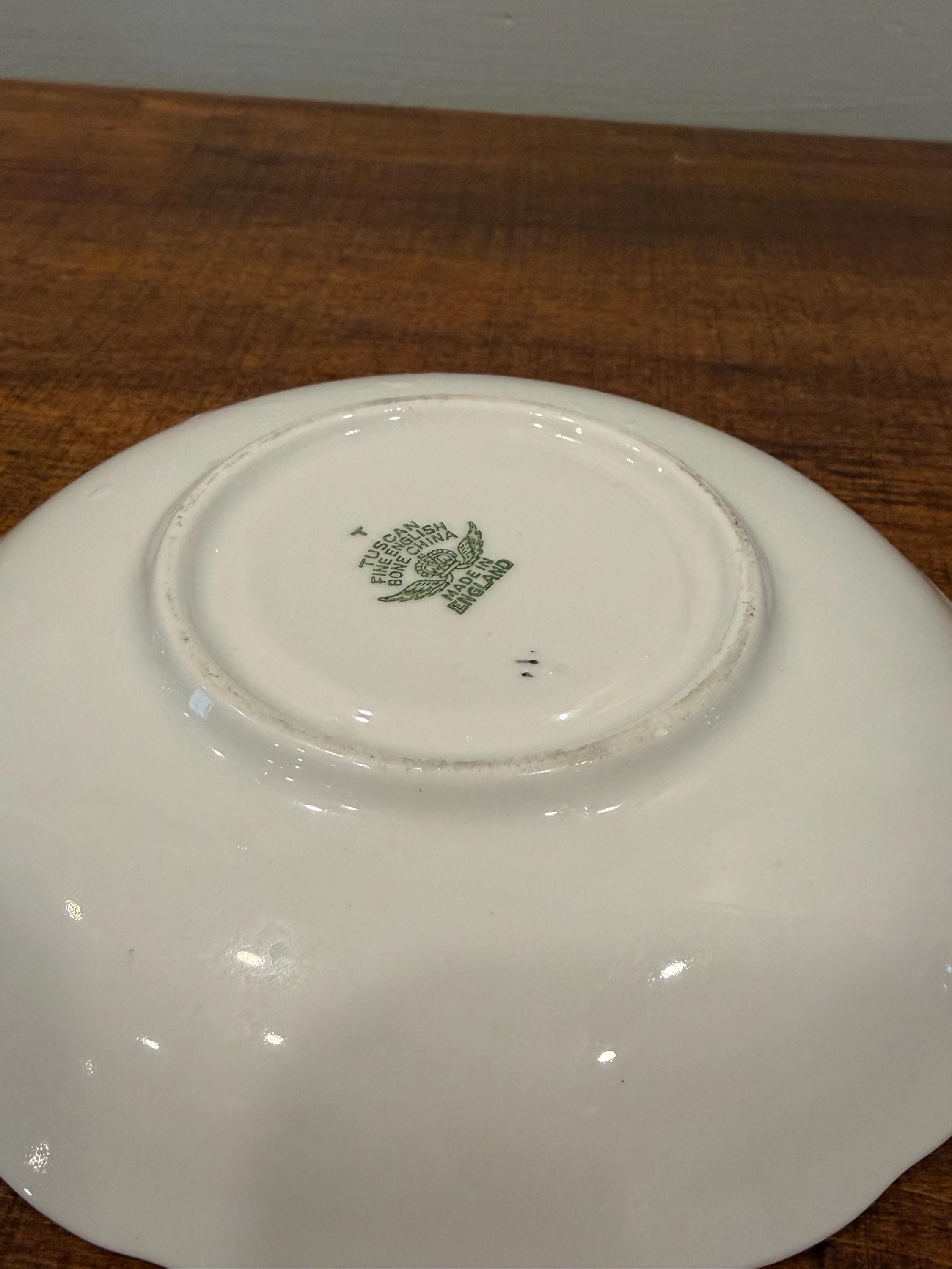 Mandarin Black Edge, Butterfly Design- Royal Tuscan Floral Teacup