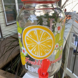 Vintage Glass Lemonade/Tea Dispenser