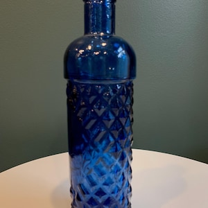 Colbalt Blue Textured Bottle