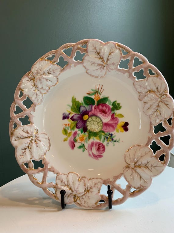 Carl Tielsch Antique Floral Plate - Etsy
