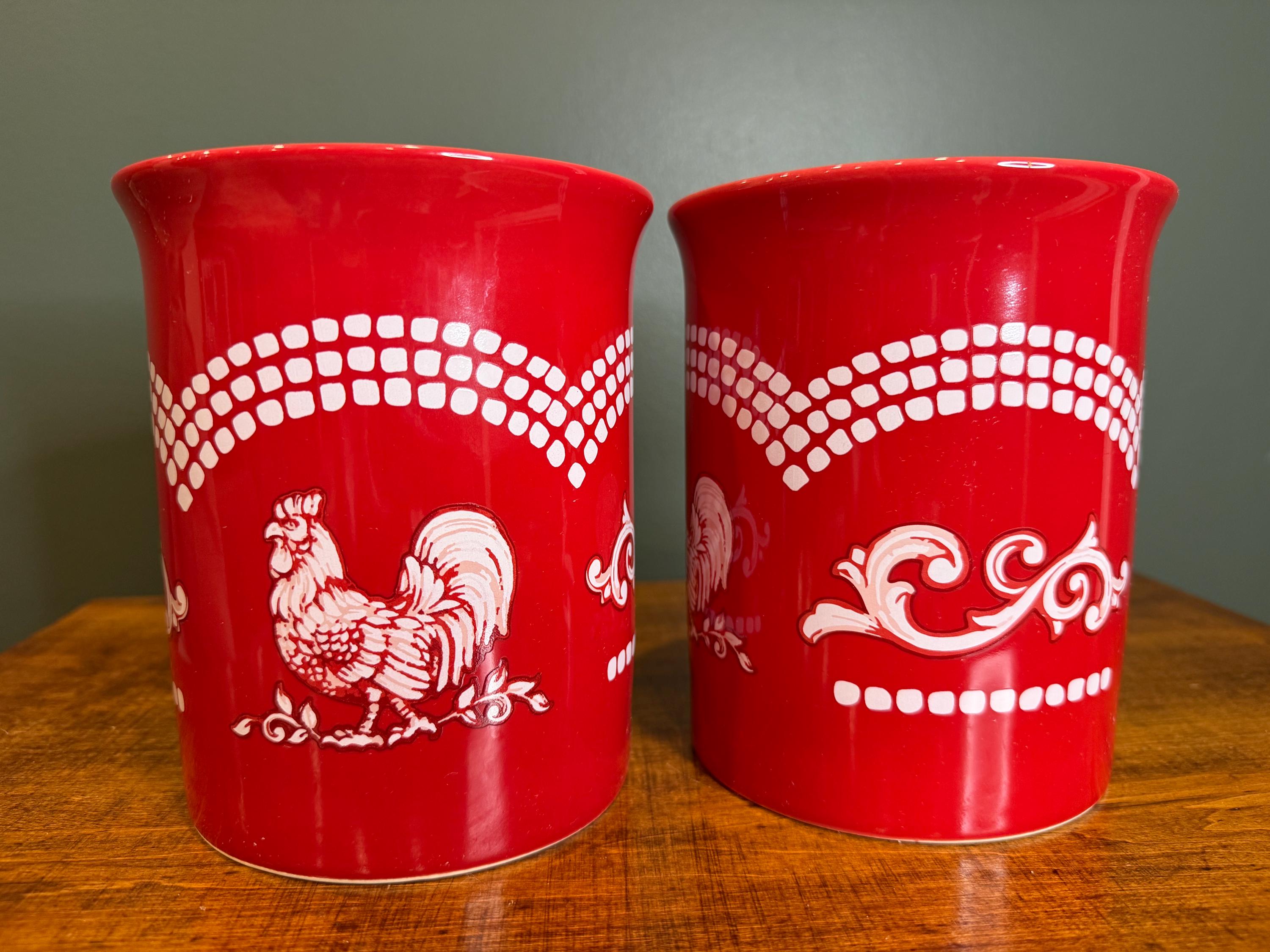 TEMPTATIONS by Tara, Red DOODLE DOO Rooster Utensil Holder - Etsy