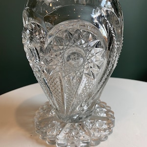 Early American Pressed Glass Vase