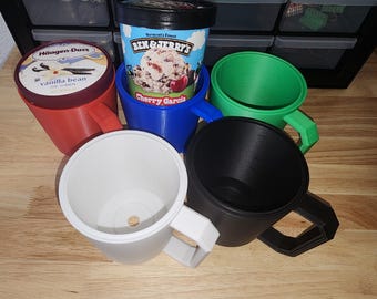 Air Insulated Pint Sized Ice Cream Koozie; Pint Sized Ice Cream Holder; BPA Free