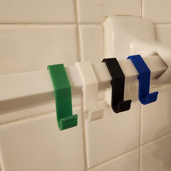 Duschstangenhaken: Kunststoff Luffa und Wäscheraufhänger