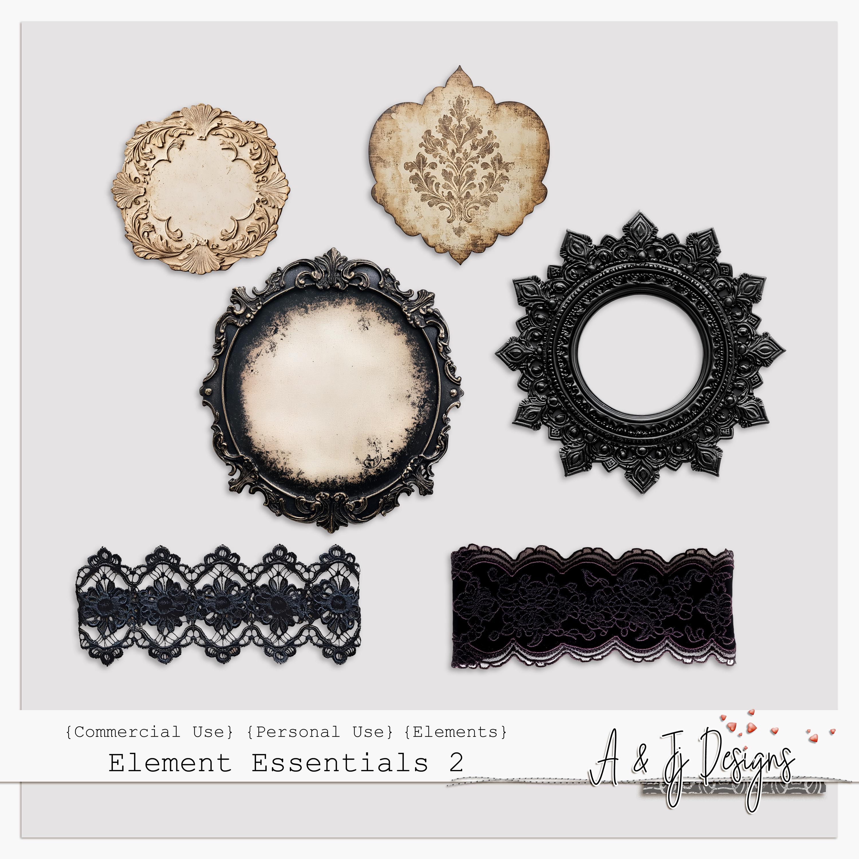 Element Essentials 2, Junk Journal Images, Commercial Use ...