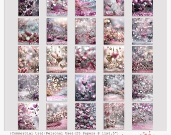 Whispered Glitter | Dreamy Digital Papers | Soft Sparkle Bokeh Backgrounds | Junk Journals & Scrapbooking
