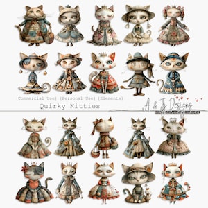 Chatons originaux, CU, PU, imprimable, journaux indésirables, techniques mixtes, éphémères, créations en papier, artiste numérique, scrapbooking, téléchargement numérique