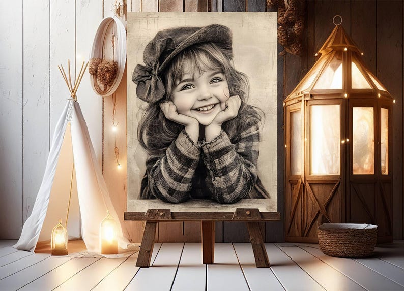Lottle Rascal Frame Little Rascals | Vintage Child Portrait Papers | Grungy Antique Craft ...