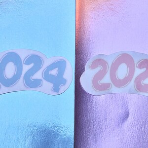 Autocollant vinyle du Nouvel An 2024