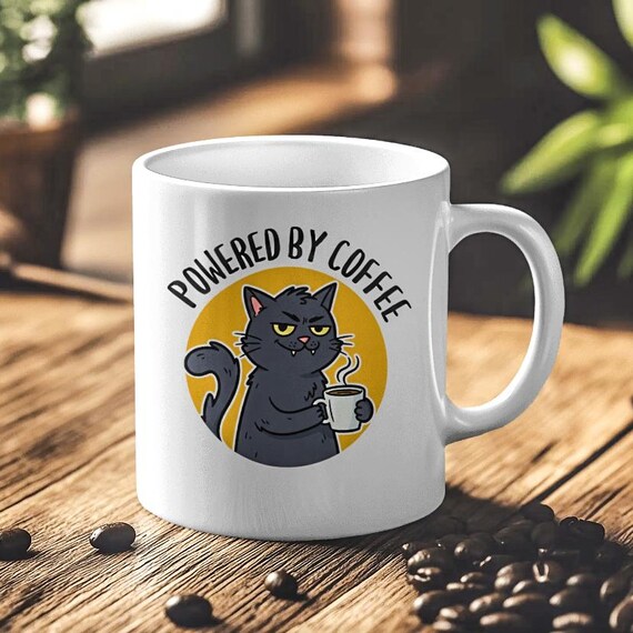 猫とコーヒー PNG：面白い動物アート（デジタルダウンロード） - Etsy 日本